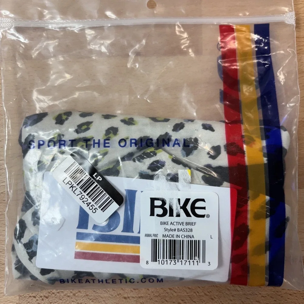 Bike Active Brief Men's Large Blue Animal Print Underwear New